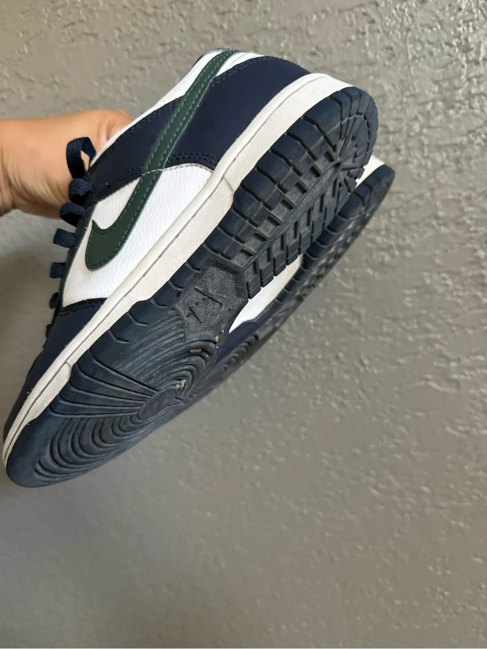 Nike Men’s Dunk Low — Navy, White & Dark Green